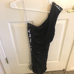 Black Sequin Bodycon Dress